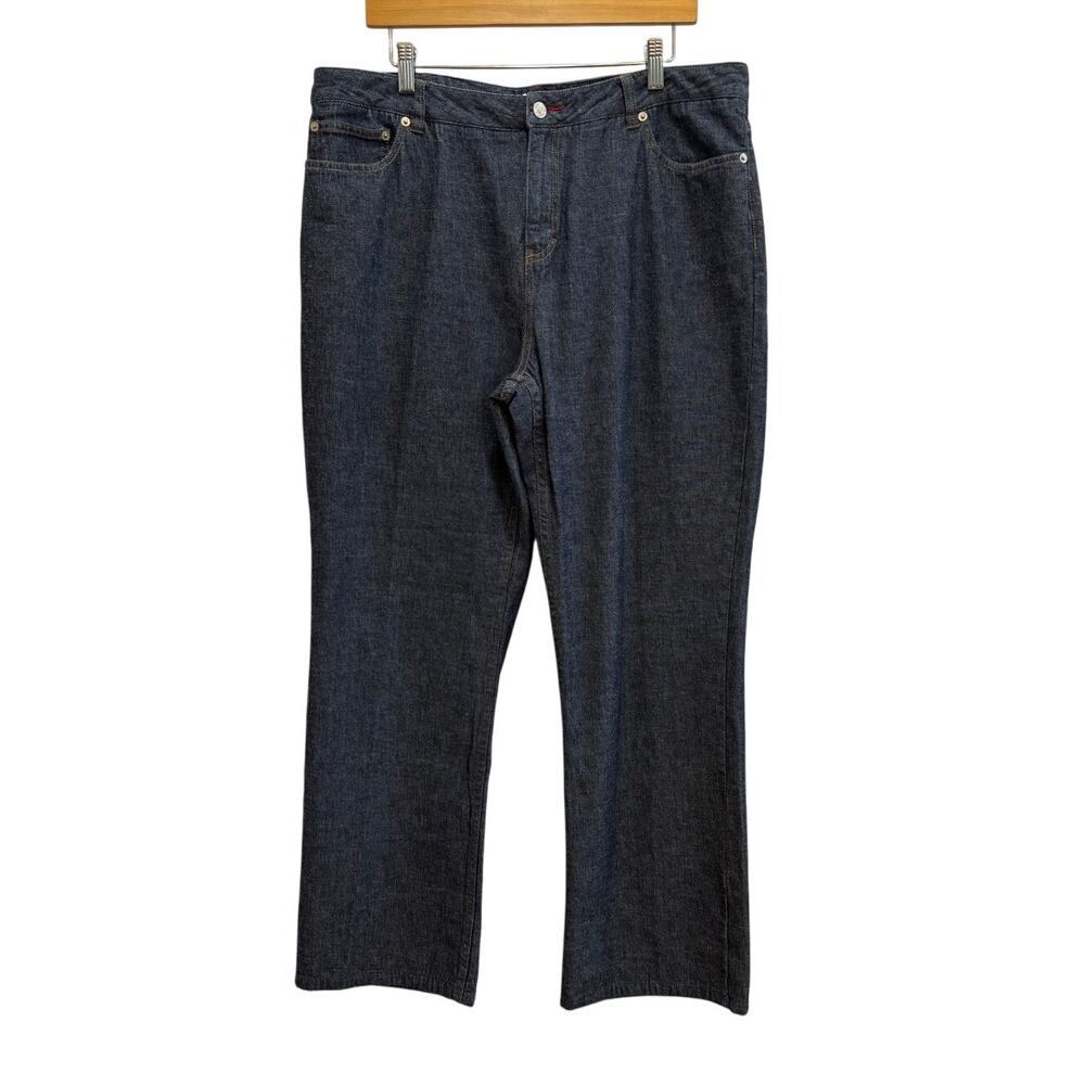 Tommy Hilfiger Women 16 Straight Leg Cotton Denim Pants Casual Streetwear